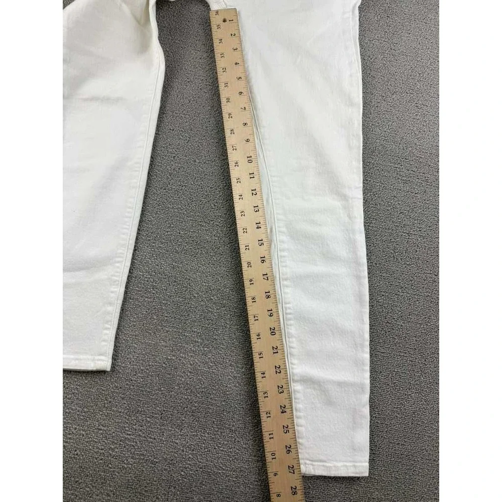 PAIGE Indio Zip‎ Jeans Women 29 Optic White High-Rise Ultra Skinny Fit Stretch